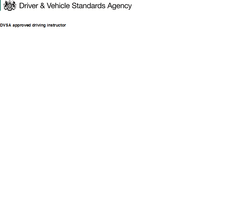 DVSA approved driving instructor