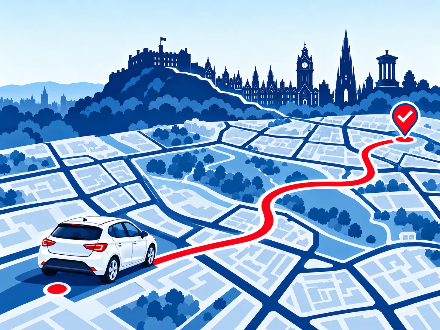 Illustrated Edinburgh route map